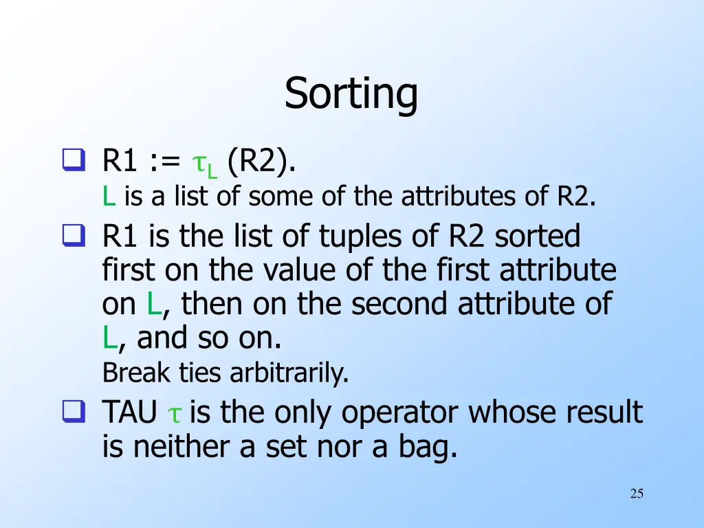 sorting