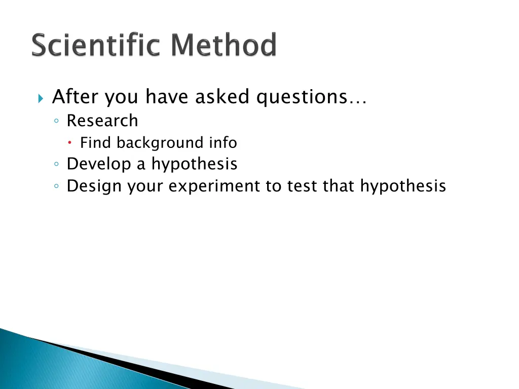 after you have asked questions research find