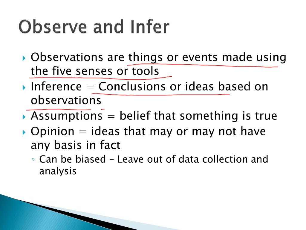 observations are things or events made using