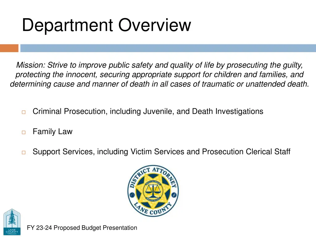 department overview