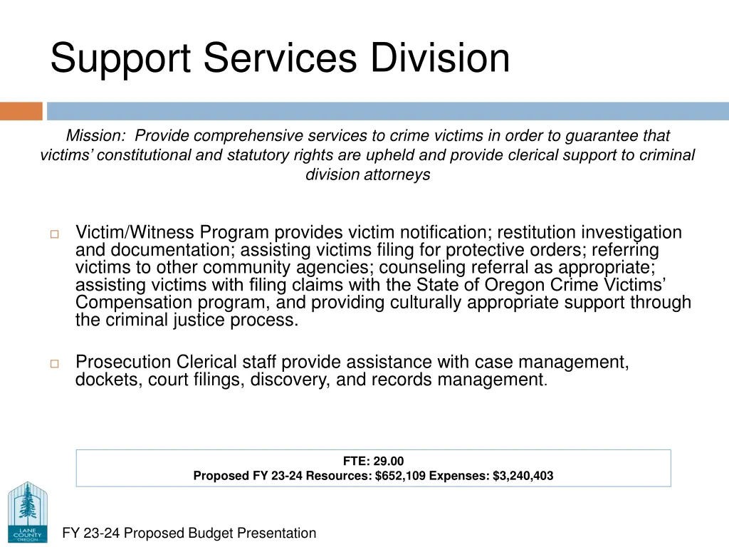 support services division