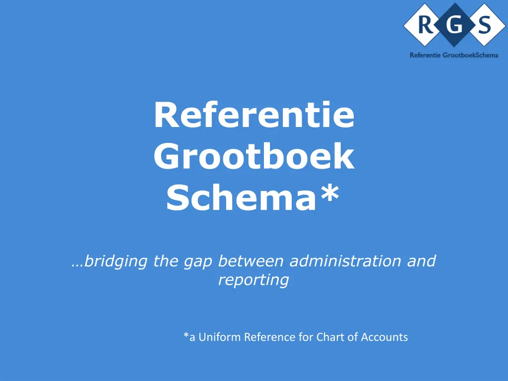 referentie grootboek schema