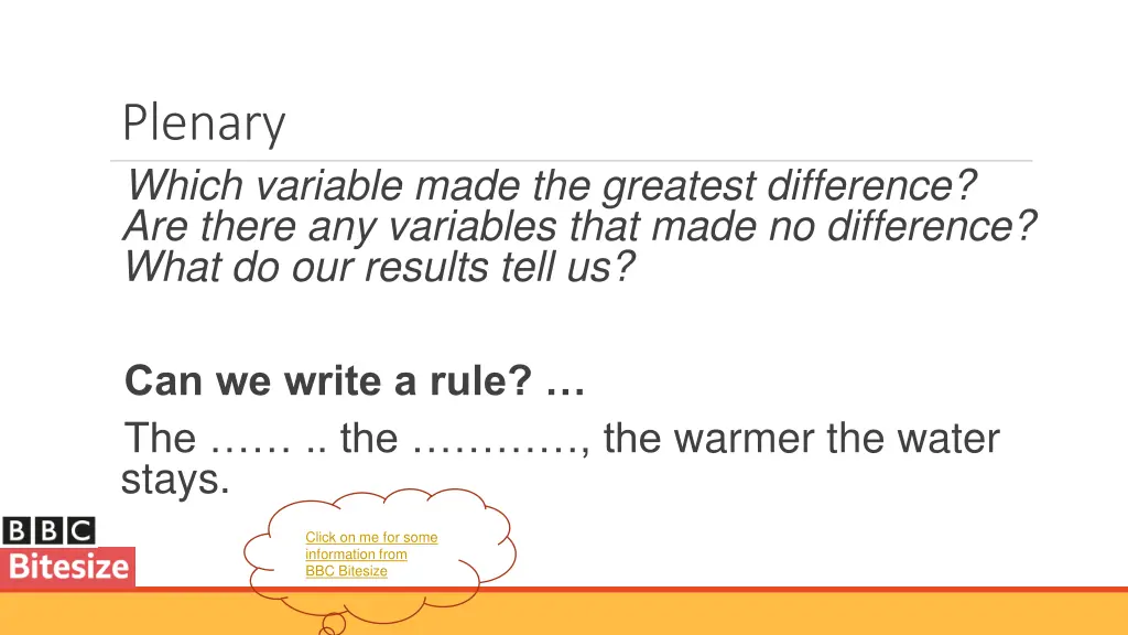 plenary which variable made the greatest