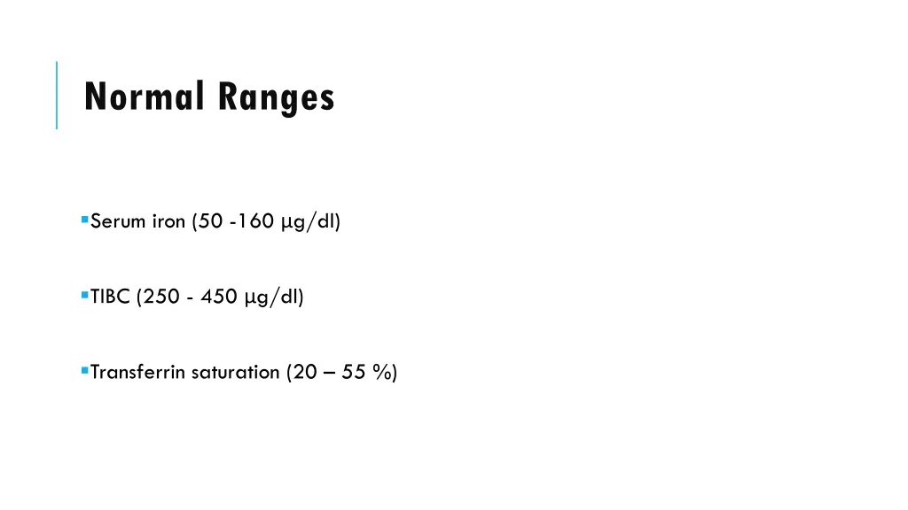 normal ranges