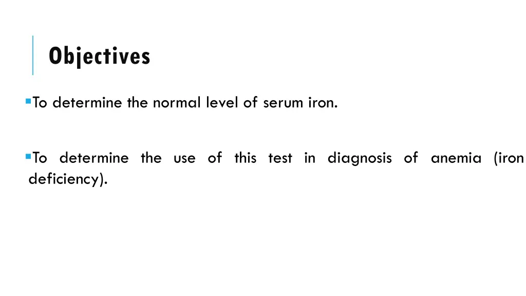 objectives