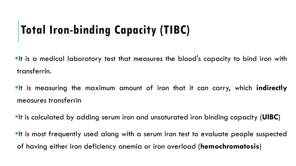 total iron binding capacity tibc