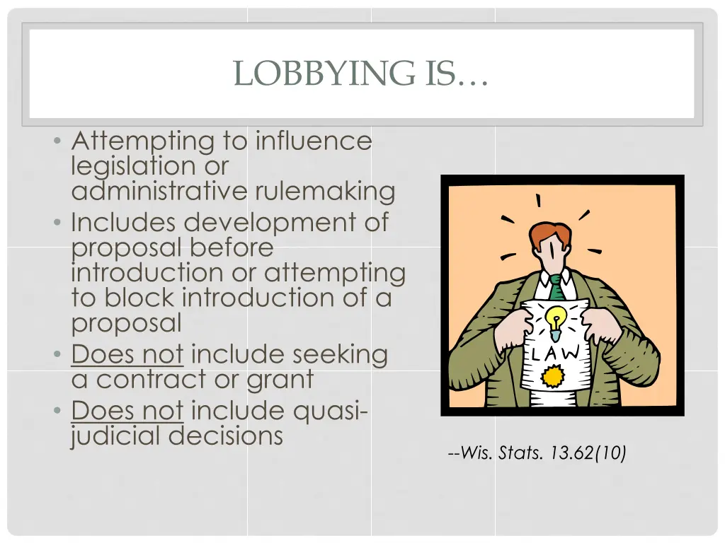 lobbying is