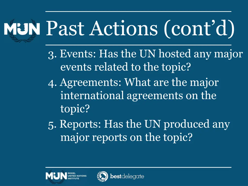 past actions cont d