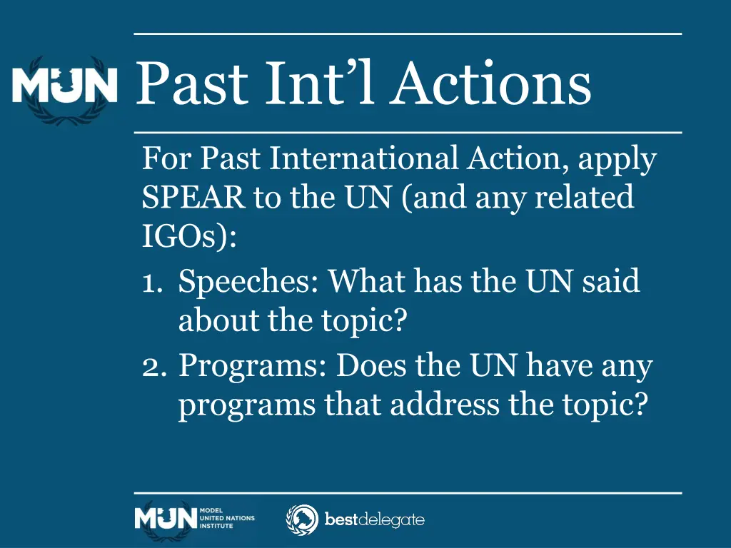 past int l actions