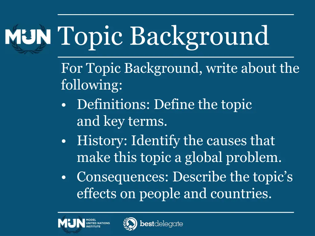 topic background