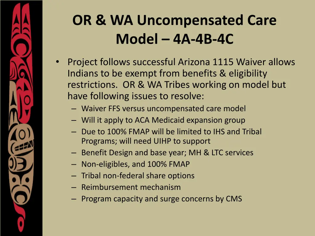 or wa uncompensated care model 4a 4b 4c