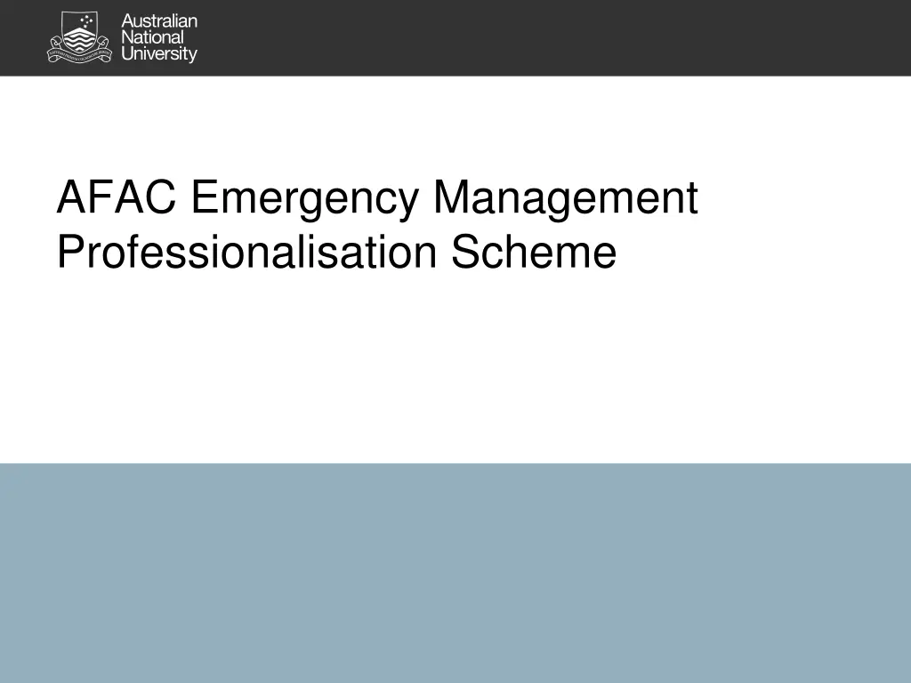 afac emergency management professionalisation