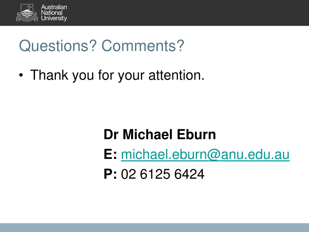 questions comments