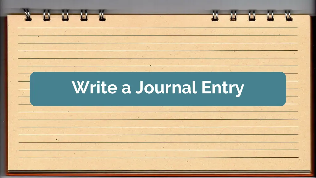 write a journal entry