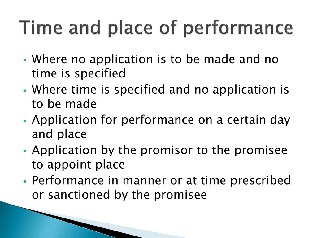 where no application is to be made and no time