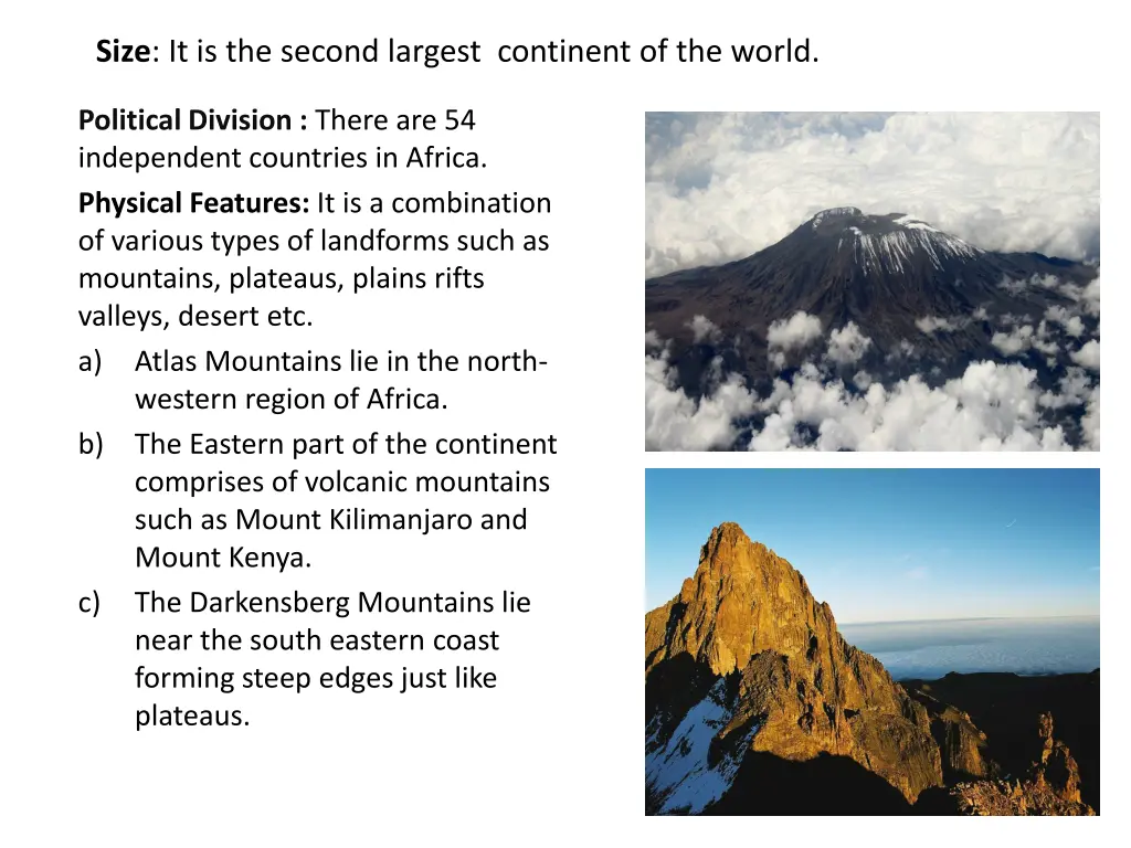 size it is the second largest continent