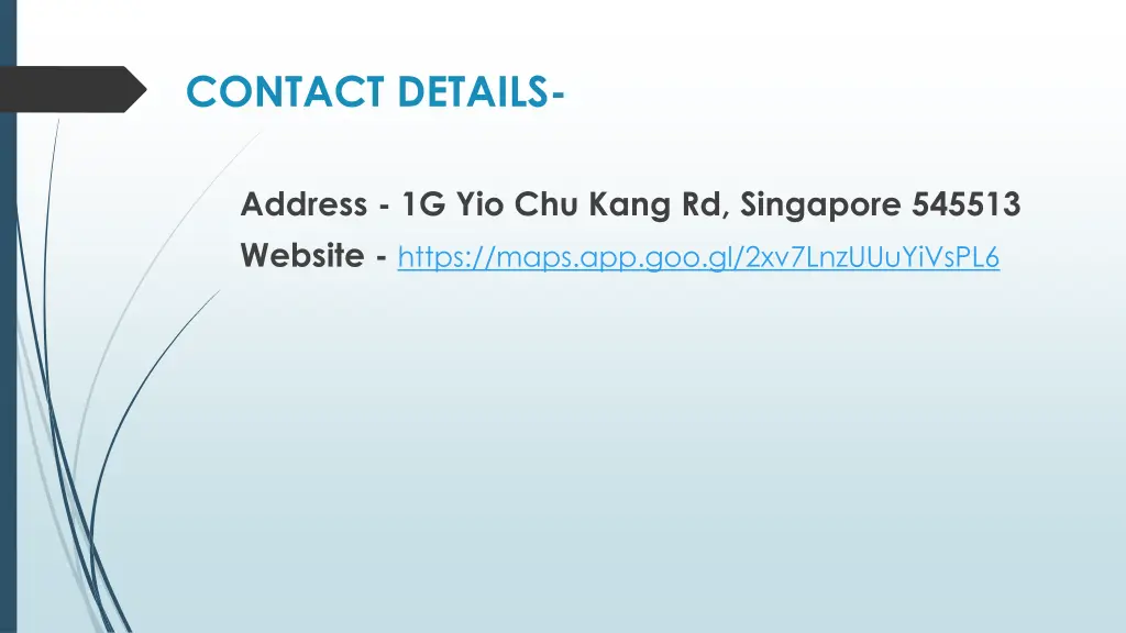 contact details