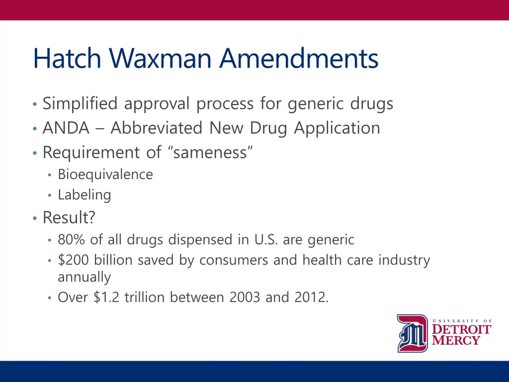 hatch waxman amendments