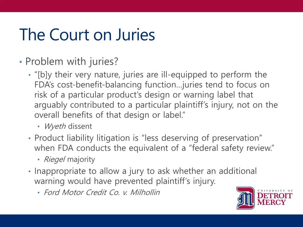 the court on juries