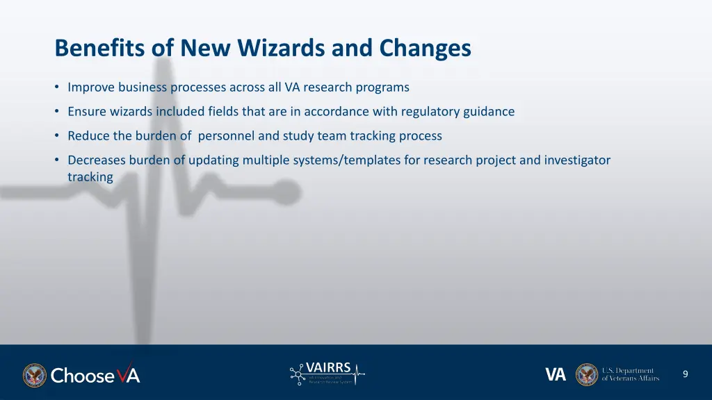 benefits of new wizards and changes