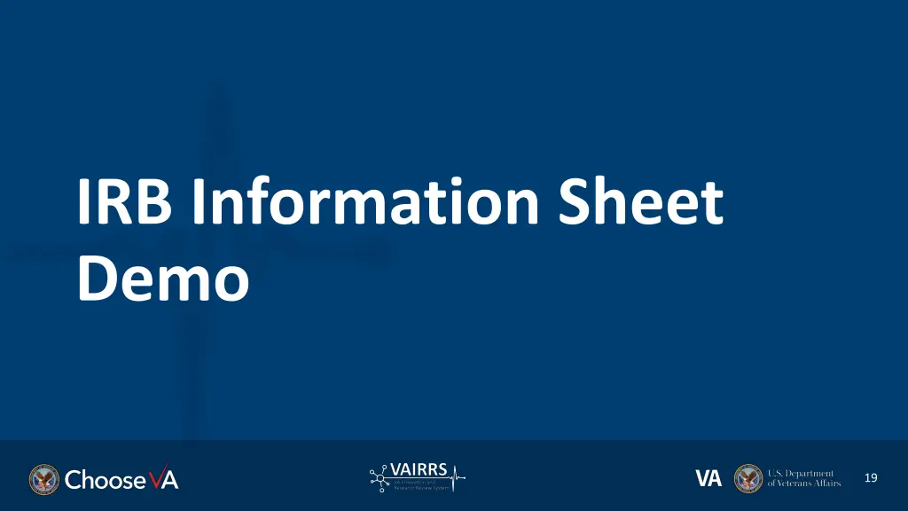 irb information sheet demo
