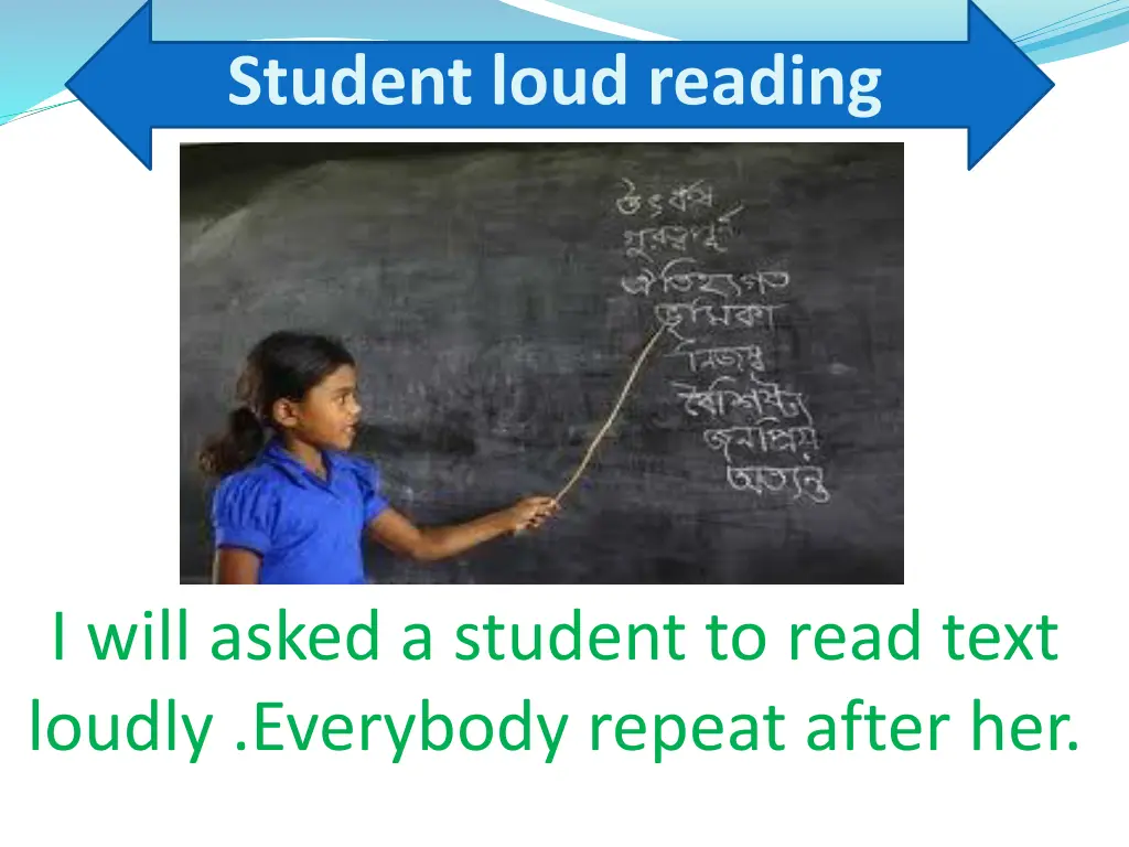 student loud reading