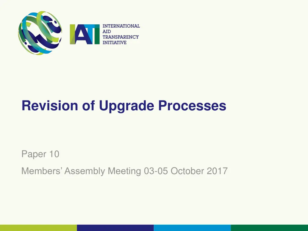revision of upgrade processes