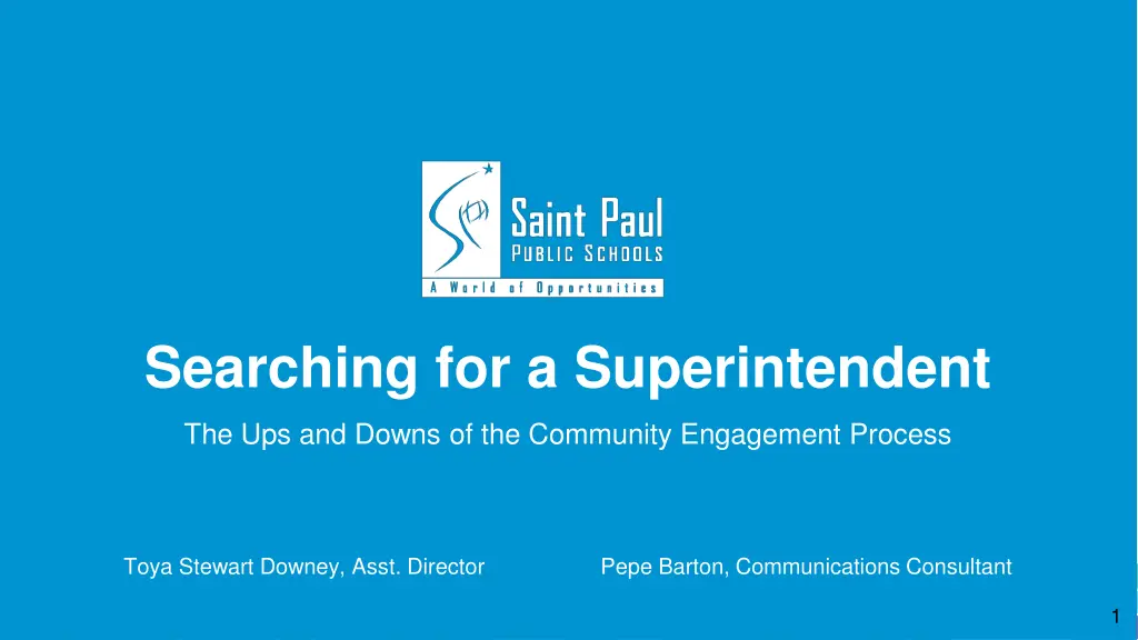 searching for a superintendent