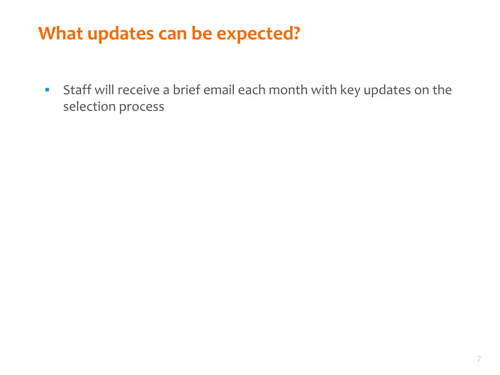 what updates can be expected