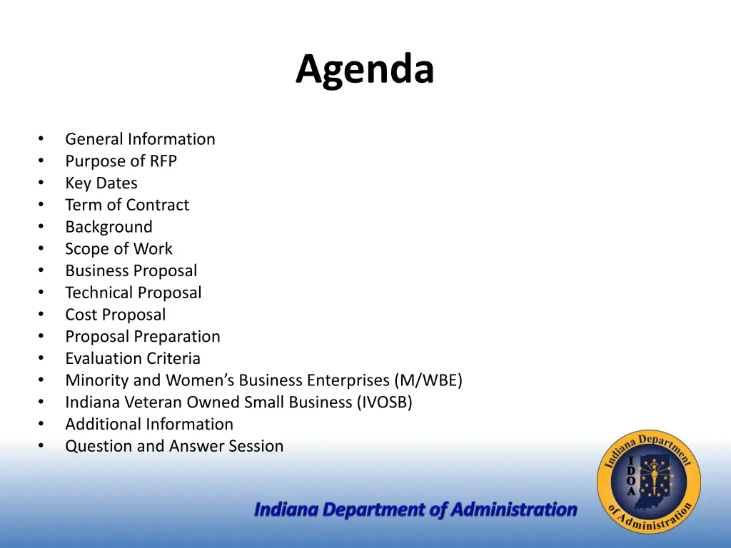 agenda