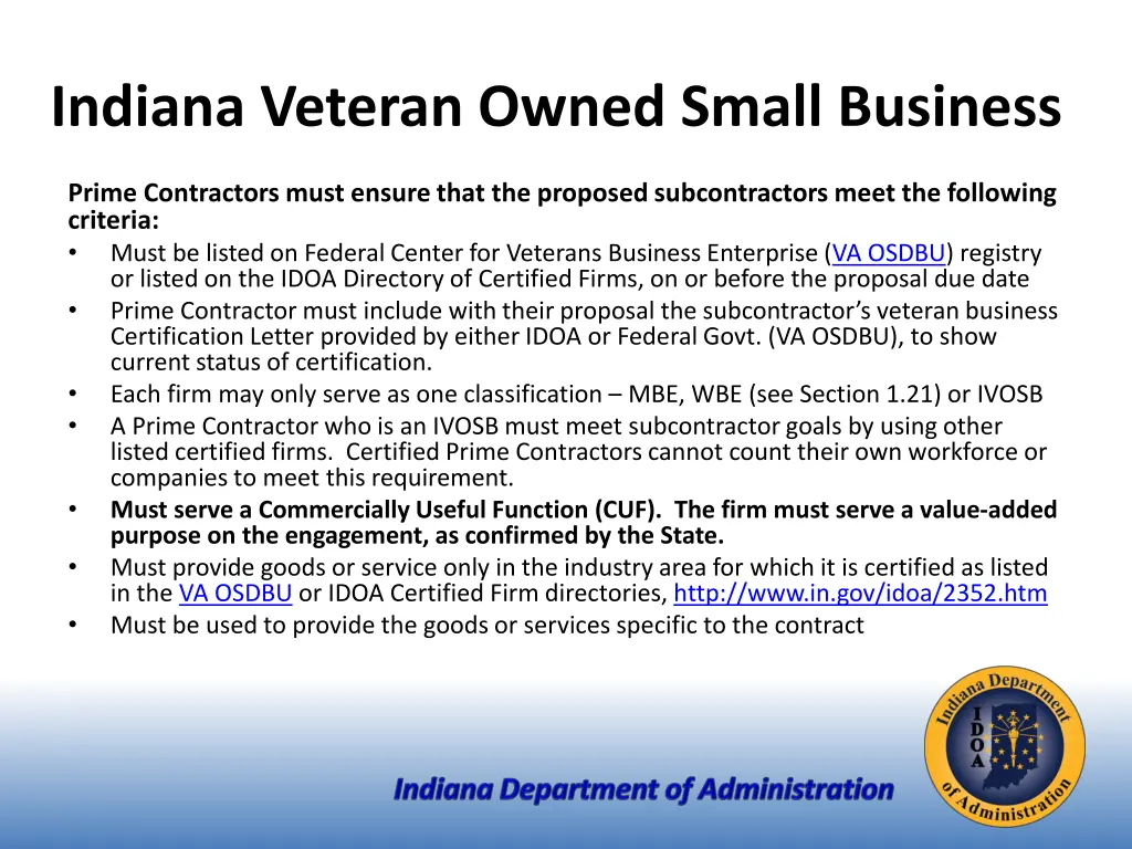 indiana veteran owned small business 1