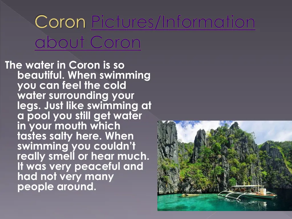 coron pictures information about coron