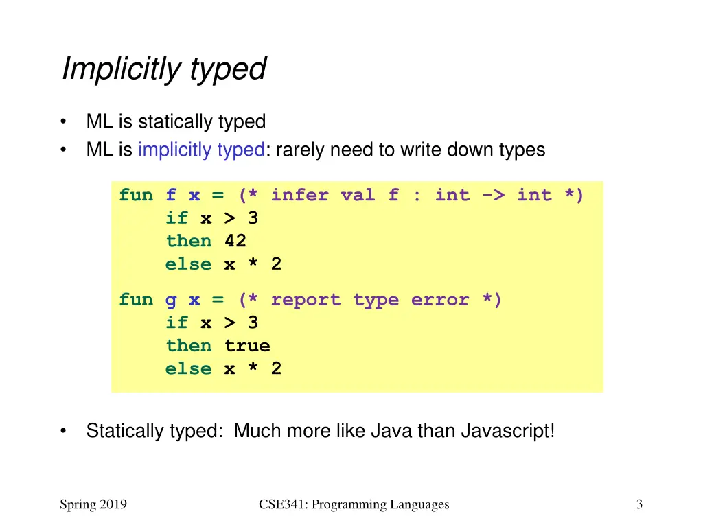 implicitly typed