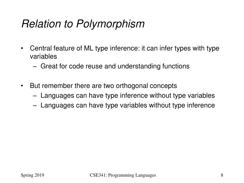 relation to polymorphism