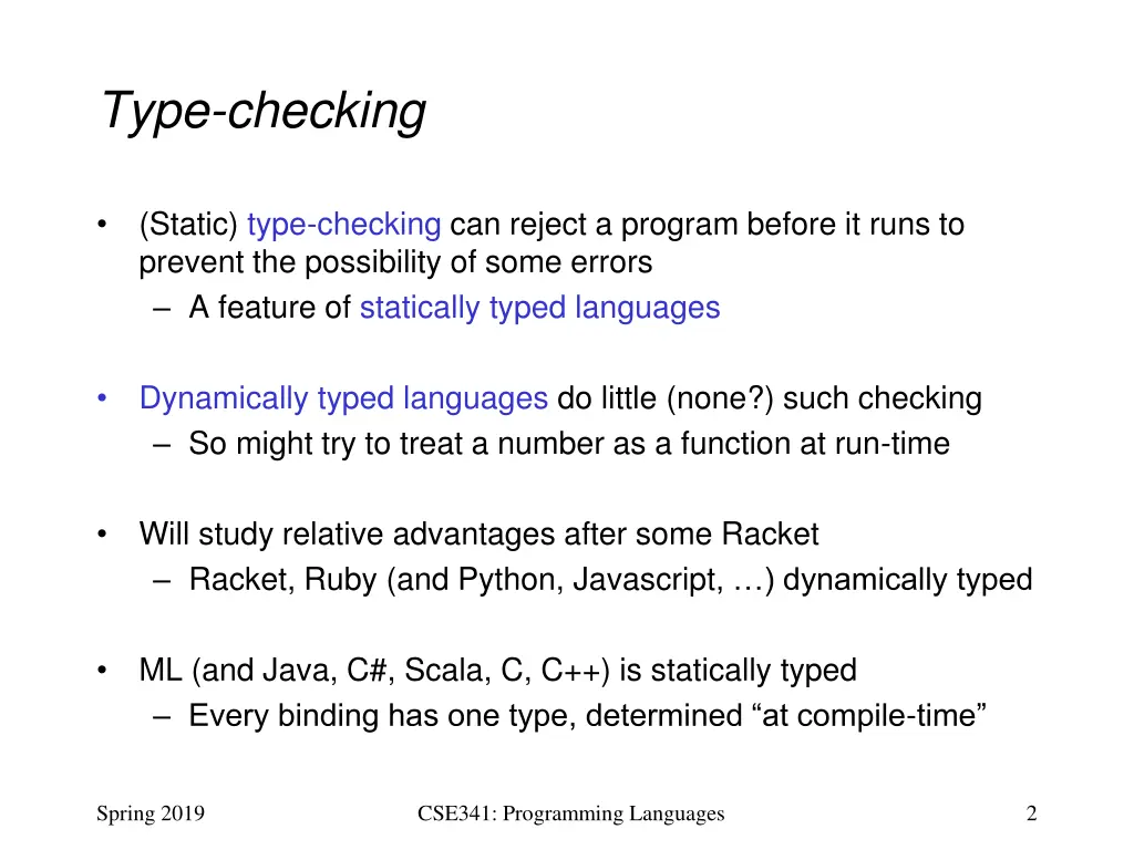 type checking