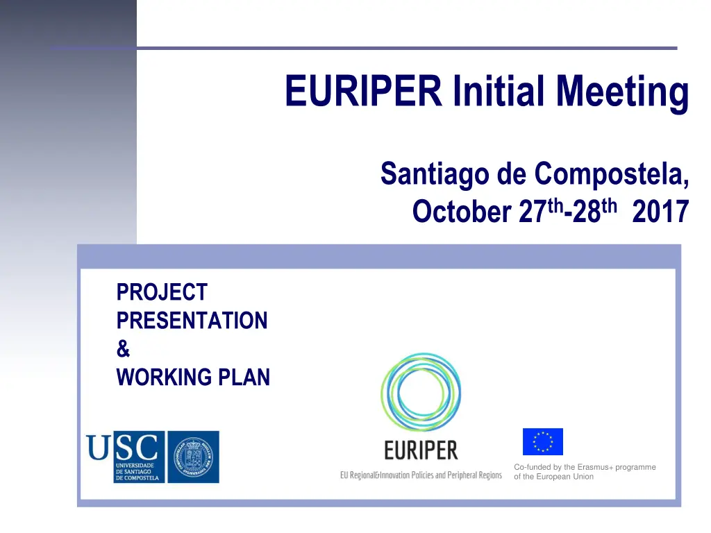 euriper initial meeting