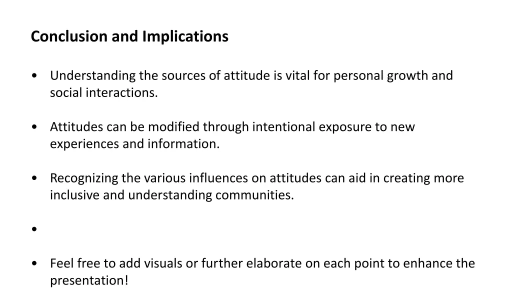 conclusion and implications
