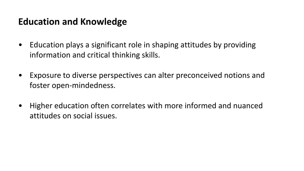 education and knowledge
