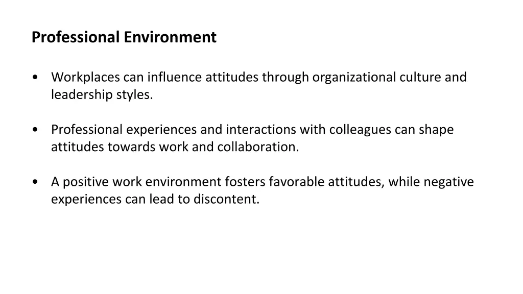 professional environment