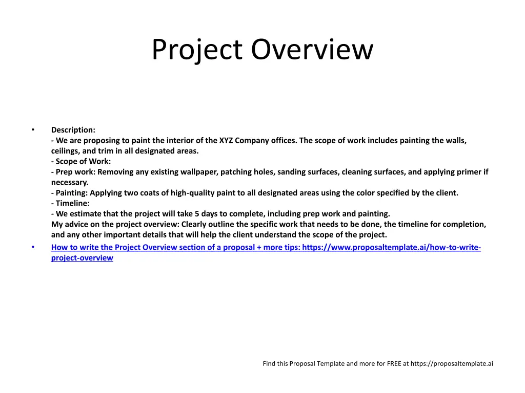 project overview