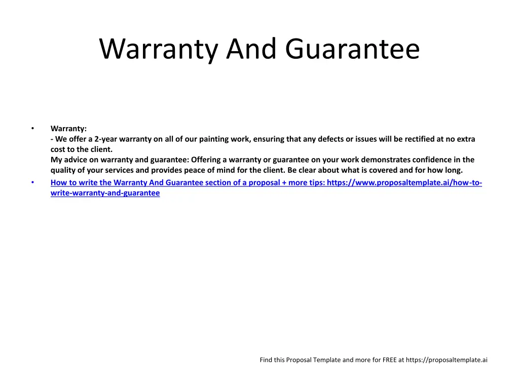 warranty and guarantee