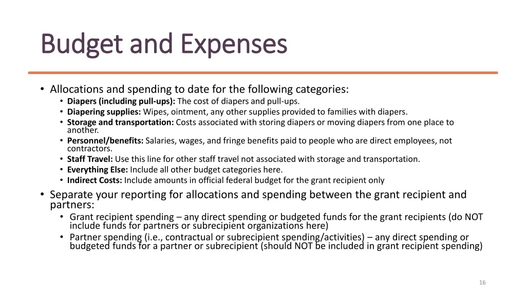 budget and expenses budget and expenses