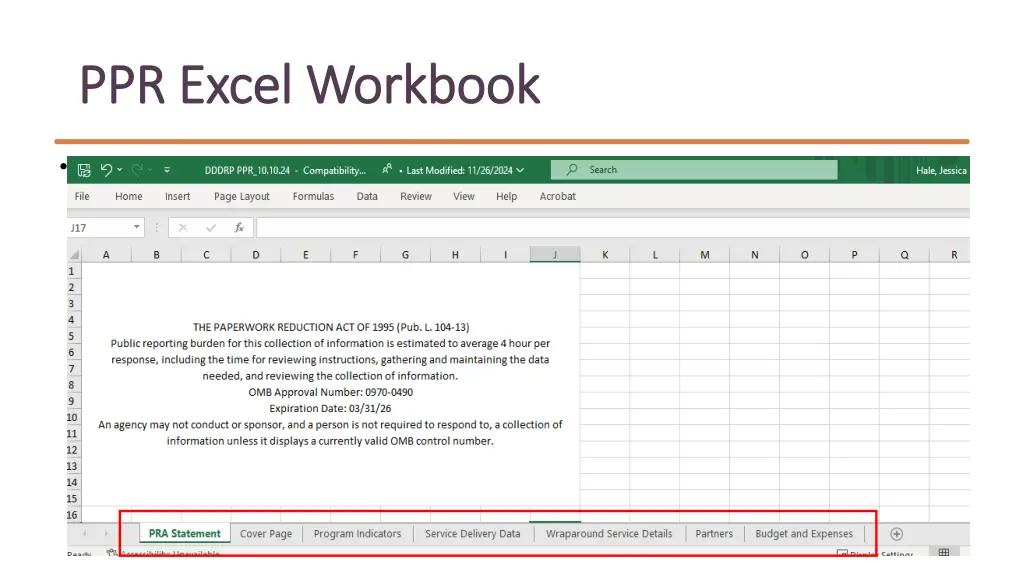 ppr excel workbook ppr excel workbook