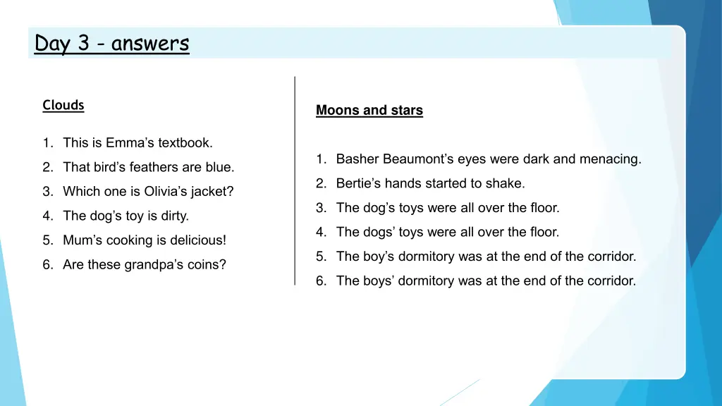 day 3 answers