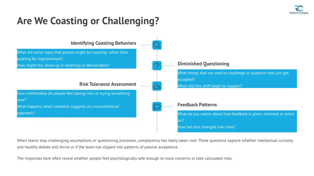 are we coasting or challenging
