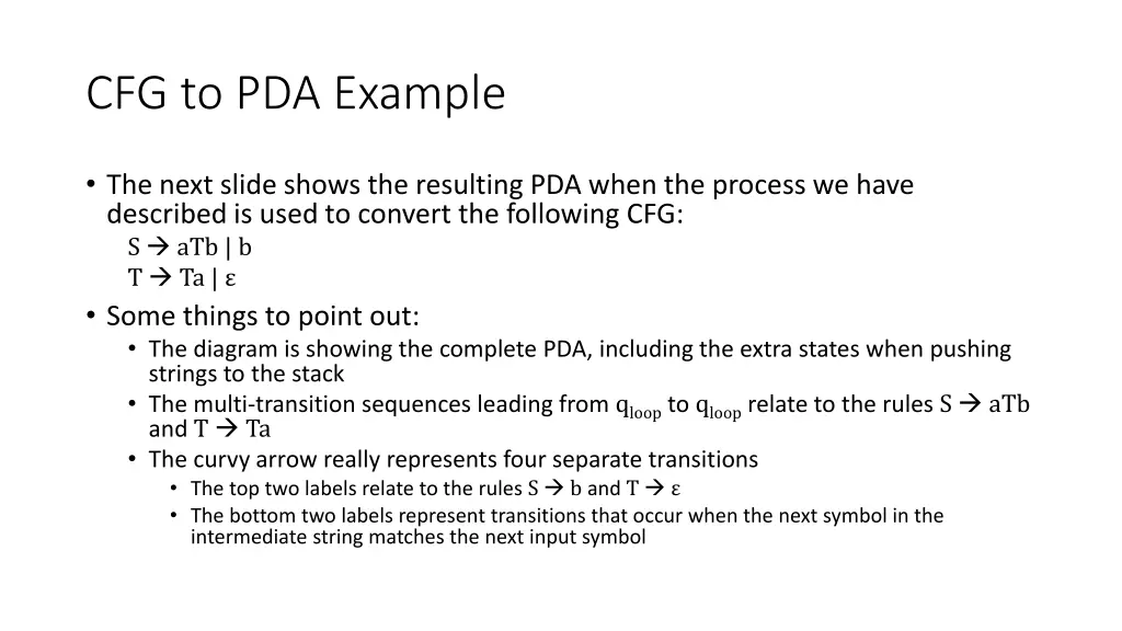 cfg to pda example