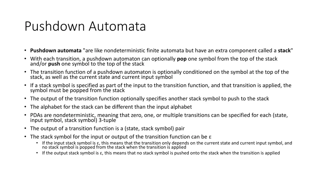 pushdown automata