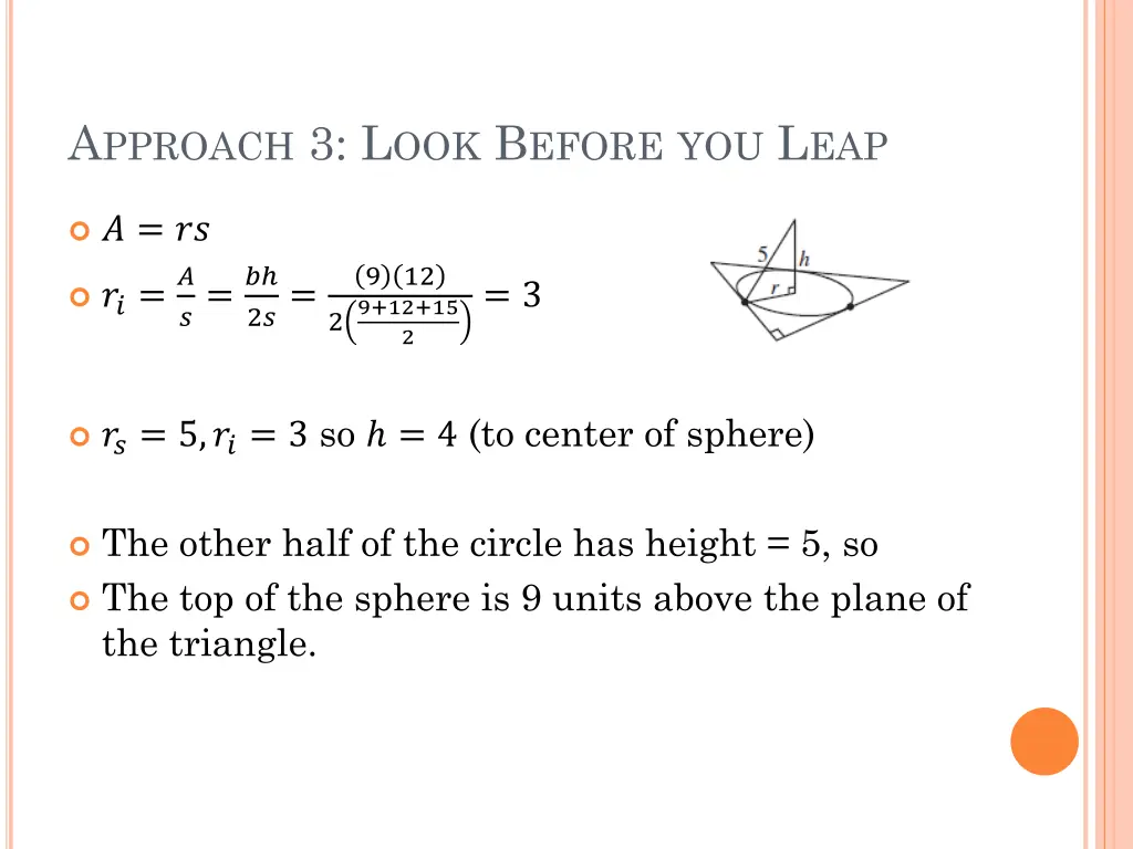 a pproach 3 l ook b efore you l eap 2
