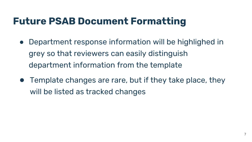 future psab document formatting