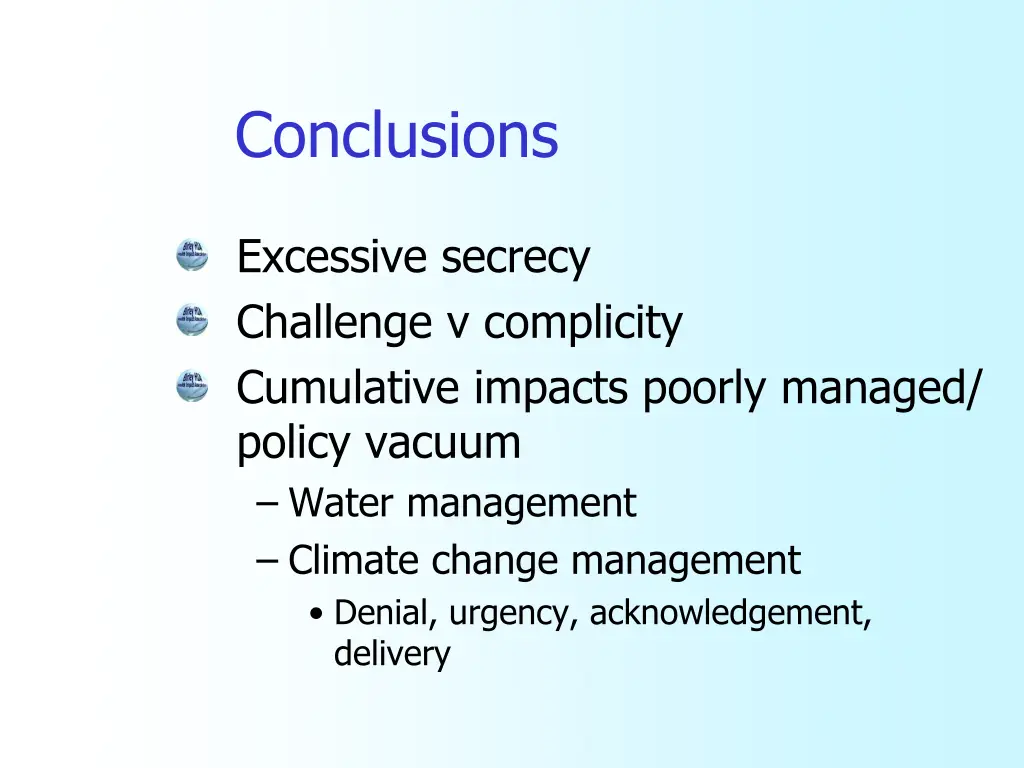 conclusions